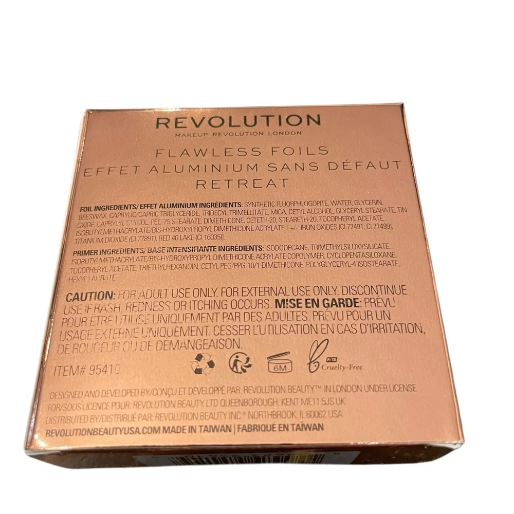 REVOLUTION Flawless Foils Eye Foil Intensifying Primer Metallic RETREAT New Gold